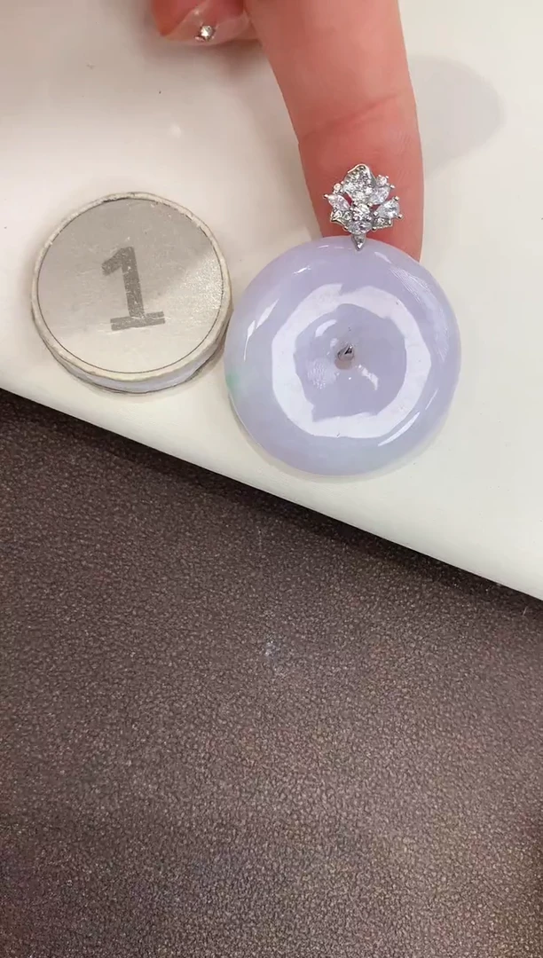 颈饰银S925镶嵌翡翠天然缅甸a货翡翠