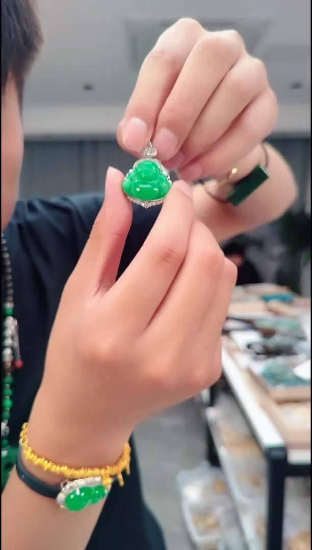 颈饰合金石英质玉0847大肚佛