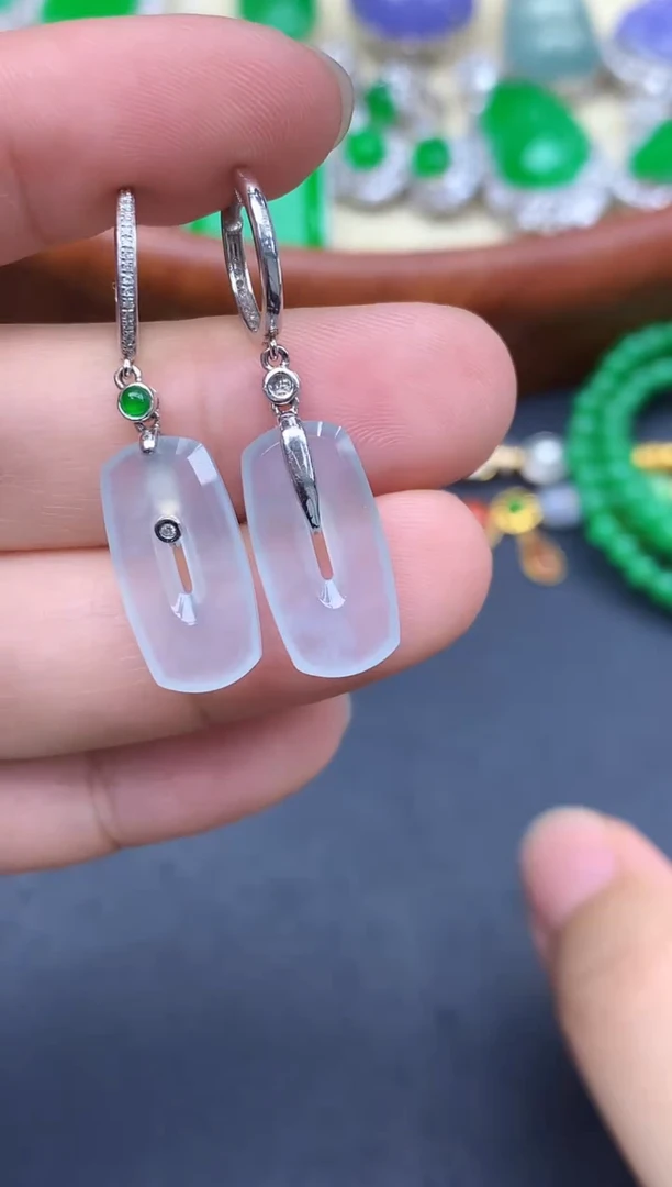 18K金镶嵌翡翠耳饰473-中国好珍宝