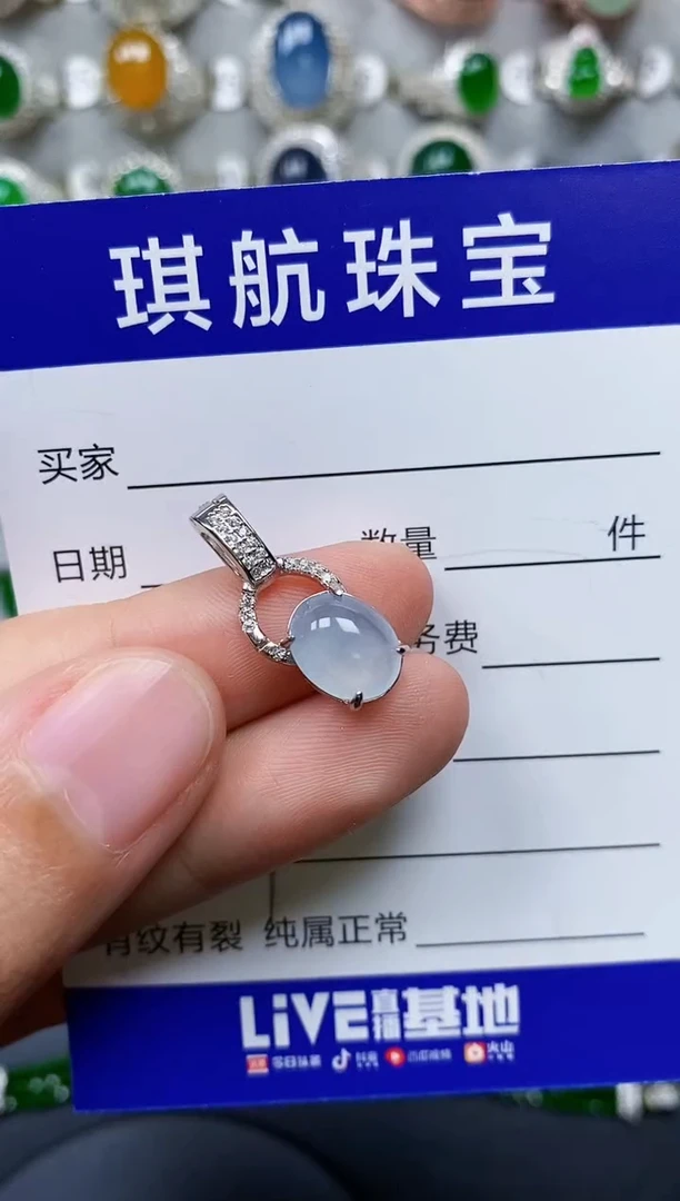 【闪购商品】翡翠颈饰银S925镶嵌0427