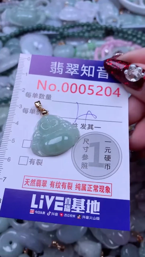 吊坠(不含链)未镶嵌翡翠5204