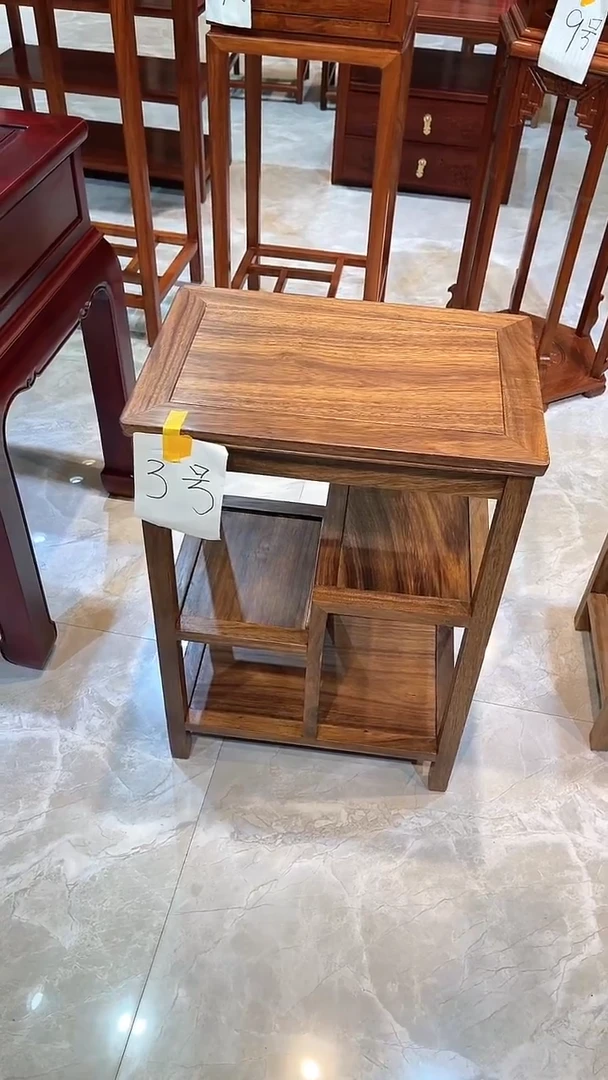 黑酸枝木类成套家具M*X原木色置物架45*30*65