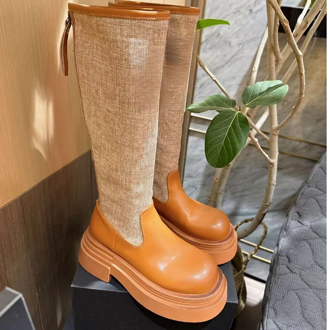 【HeiPa】安暖家春季穿新款厚底带时尚韩版靴子女款