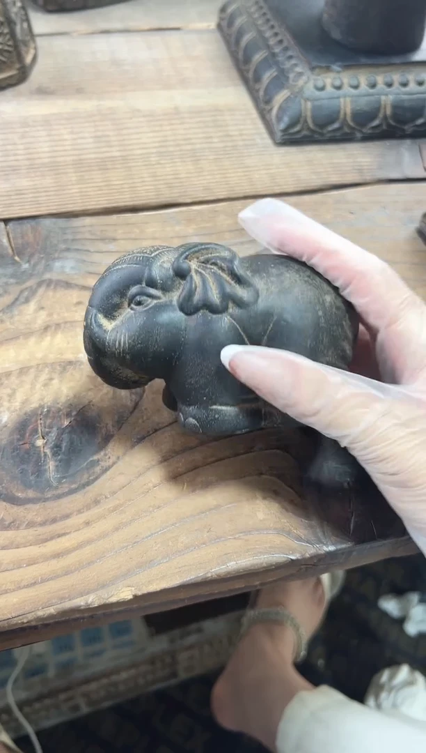 陶土【火山泥】小象摆件