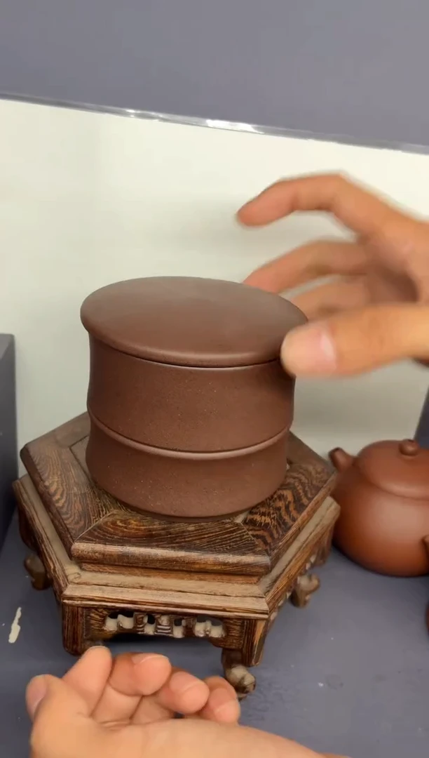 茶壶紫砂台西紫泥 茶叶罐