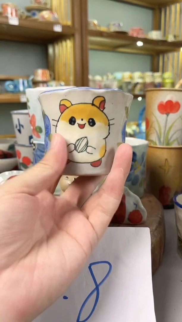 瓷片手绘高温釉下彩陶瓷
