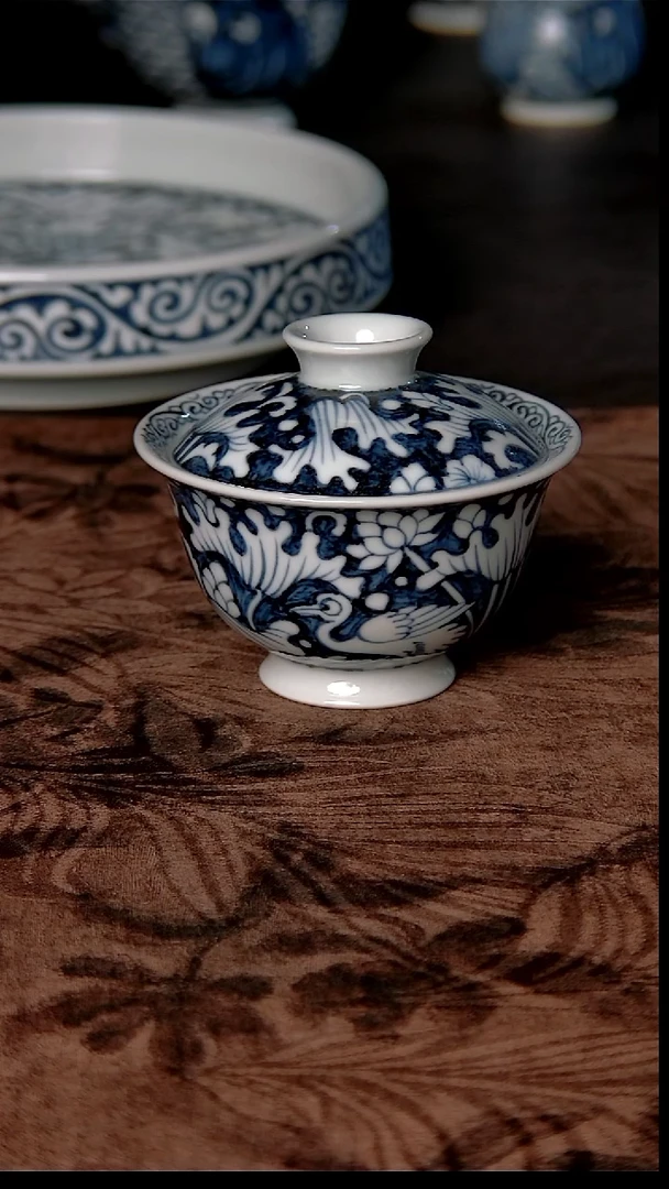 其他瓷一路莲科盖碗