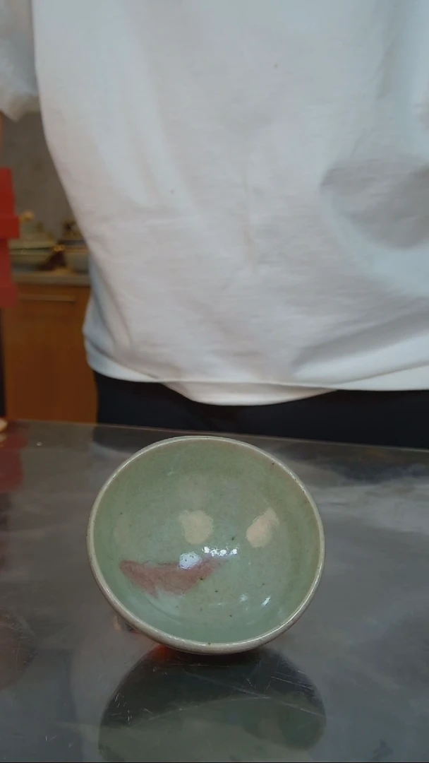 宽口款陶瓷乐**物日本木村盛和作木叶天目杯