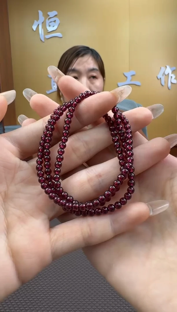 【闪购商品】石榴石手串未镶嵌3+mm