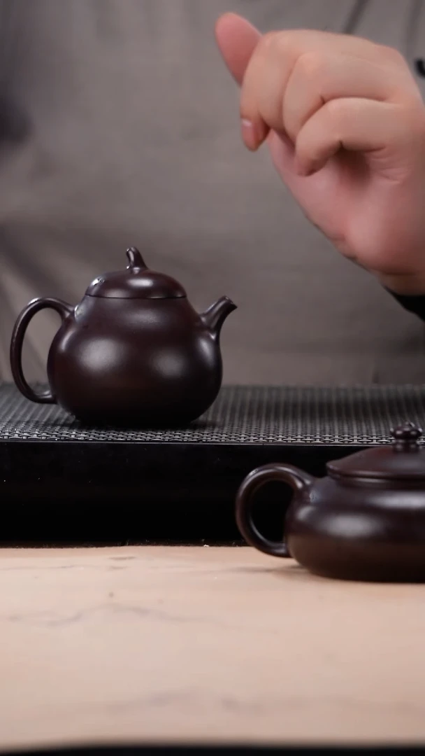 茶壶紫砂紫罗兰茄瓜