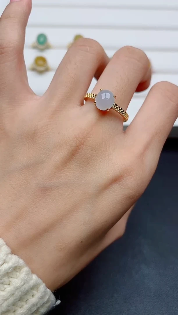 银S925镶嵌戒指翡翠1