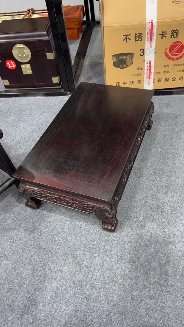 木木 紫檀木狮子腿炕桌  飘窗桌