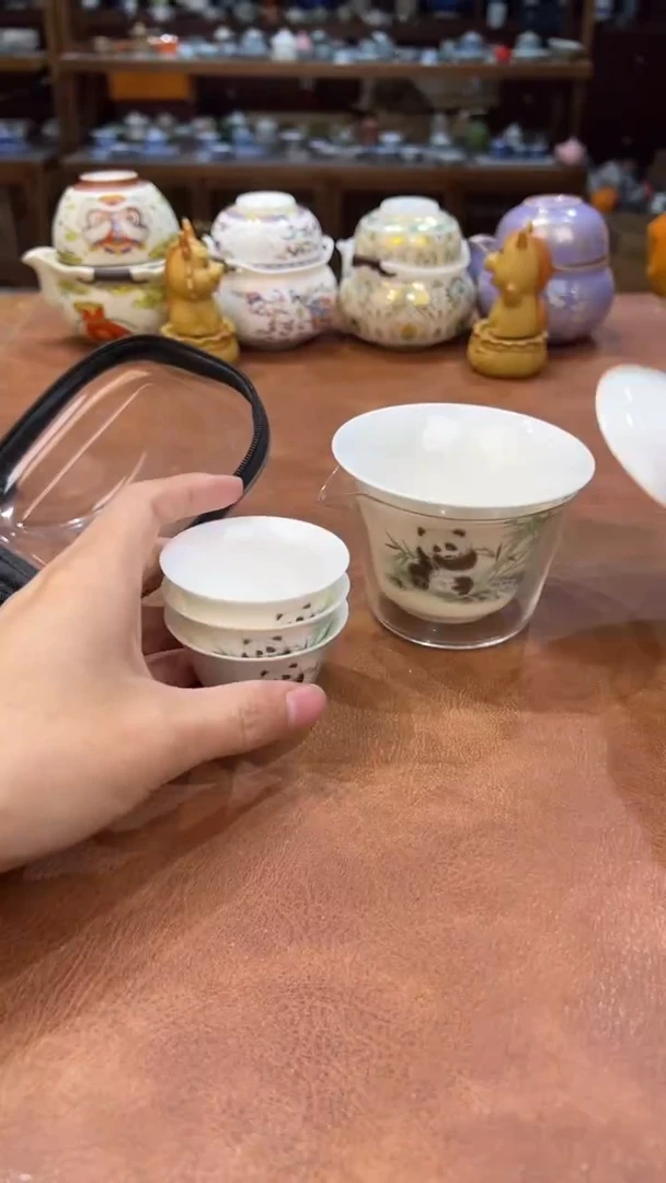 真的很便宜会开片的旅行茶具