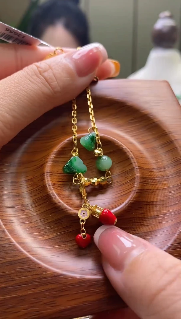 翡翠银S925镶嵌颈饰净货12656