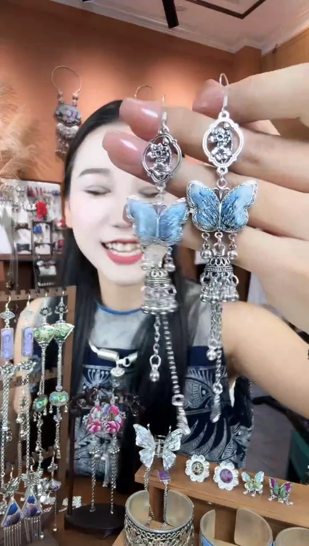 刺绣纯手工民族风耳环