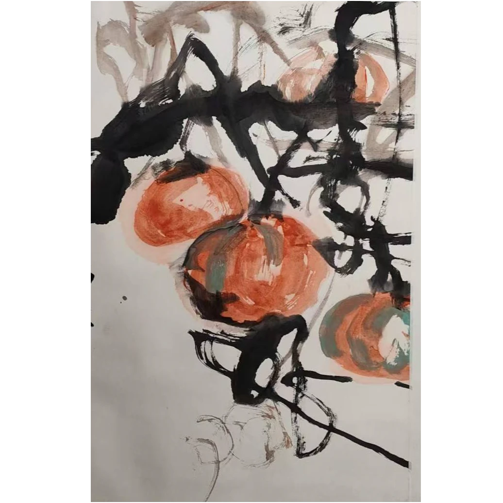 LOT.585 《南瓜》63*49cm 纸本设色立轴