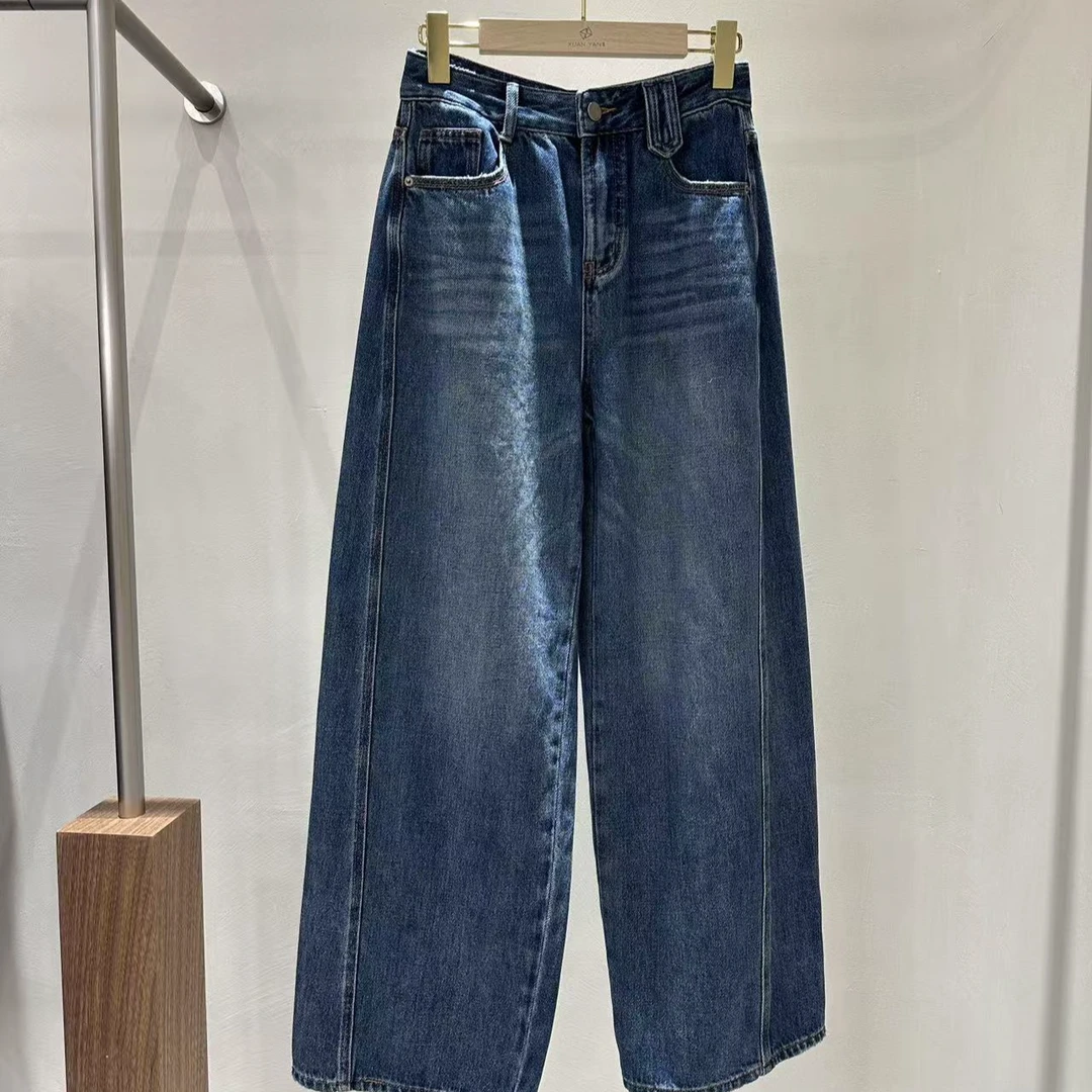 Xuan Yan 夏季美式复古浅蓝色牛仔裤 X25KC1000