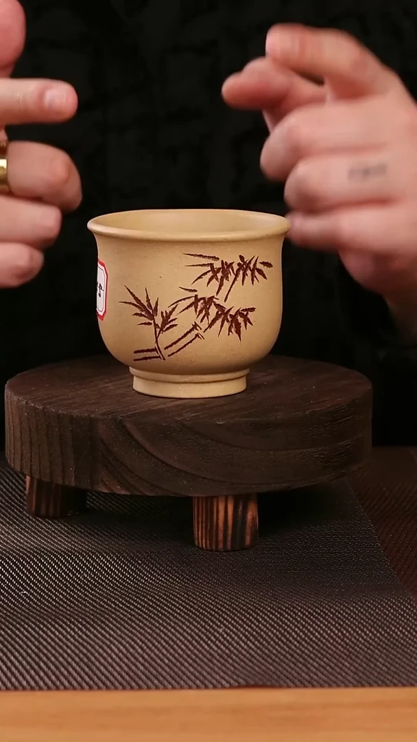 茶杯紫砂紫砂刻绘主人杯22