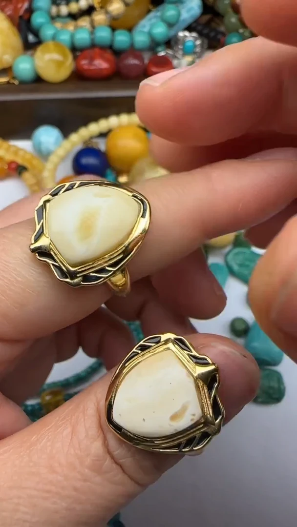 裸石琥珀银S925镶嵌给v公司的灌水灌水