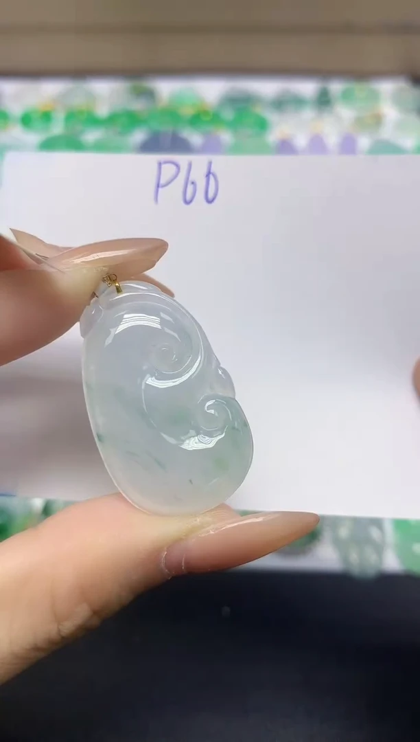 颈饰18K金镶嵌翡翠天然缅甸翡翠A货翡翠百元以上9元证书费自理