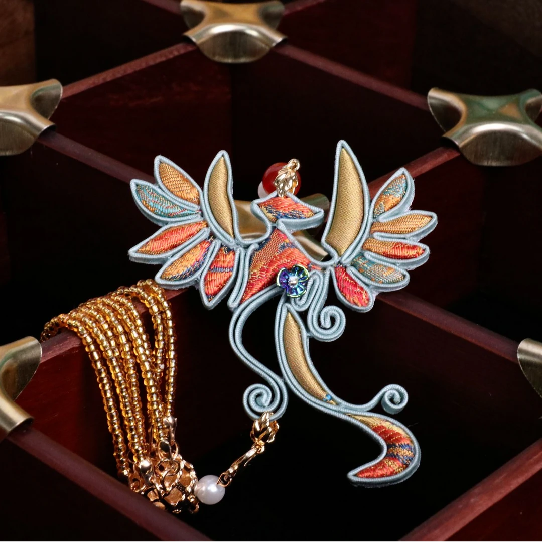 预售 压襟非遗盘扣项圈云肩轻舞汉服宋锦旗袍配饰中国风纯手工