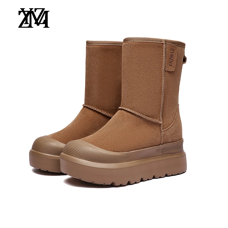 【平增高8.5cm】小个子百搭休闲增高女鞋保暖搭子套脚雪地靴G357