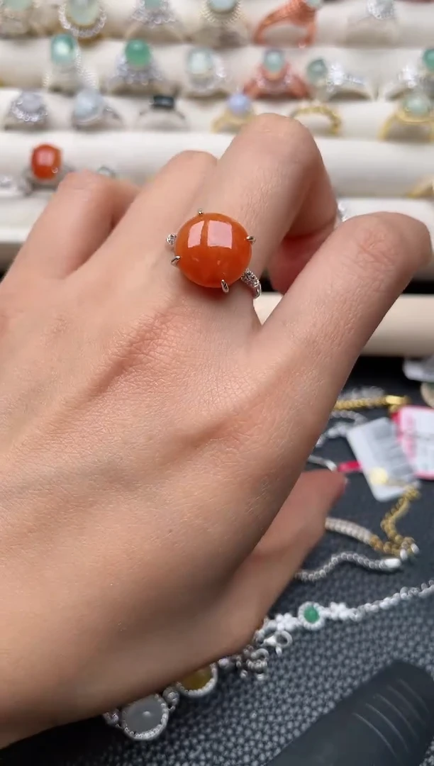 【闪购商品】翡翠戒指银S925镶嵌2222222222  67