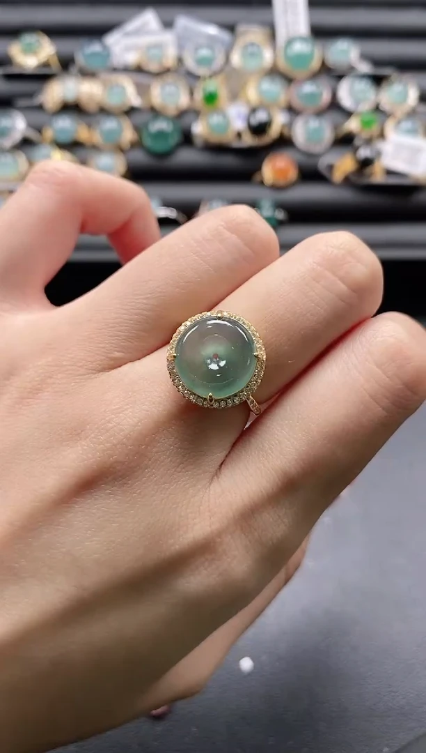 【闪购商品】翡翠戒指银S925镶嵌1111-