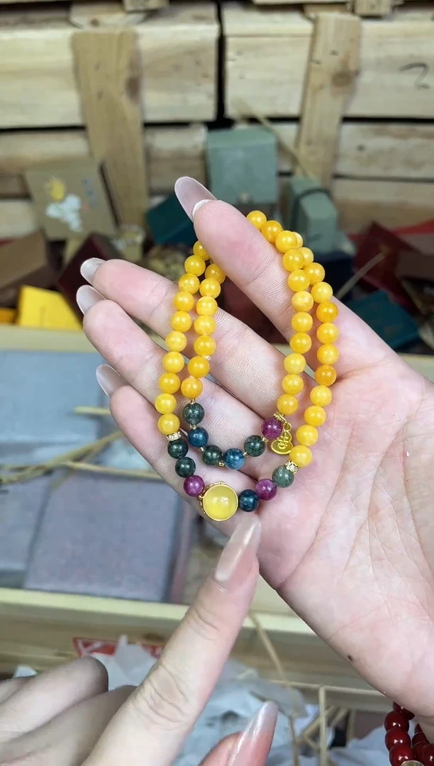 合金手链玛瑙/玉髓三喜文玩精美手串 无礼盒