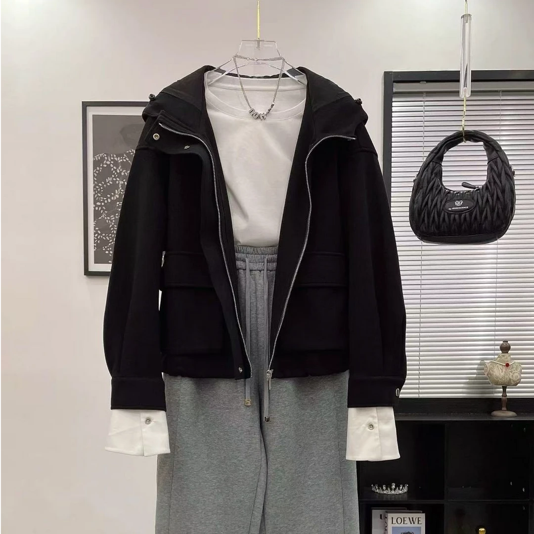 【大美家】大兜加厚连帽卫衣外套1881