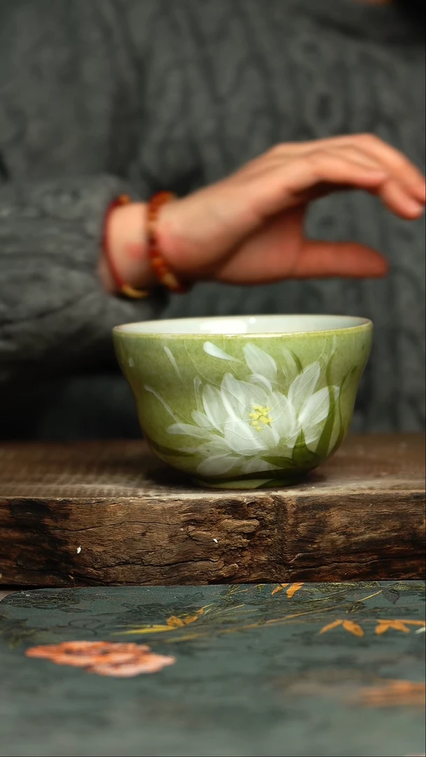 【闪购商品】杯杯釉下彩手工手绘同款陶器