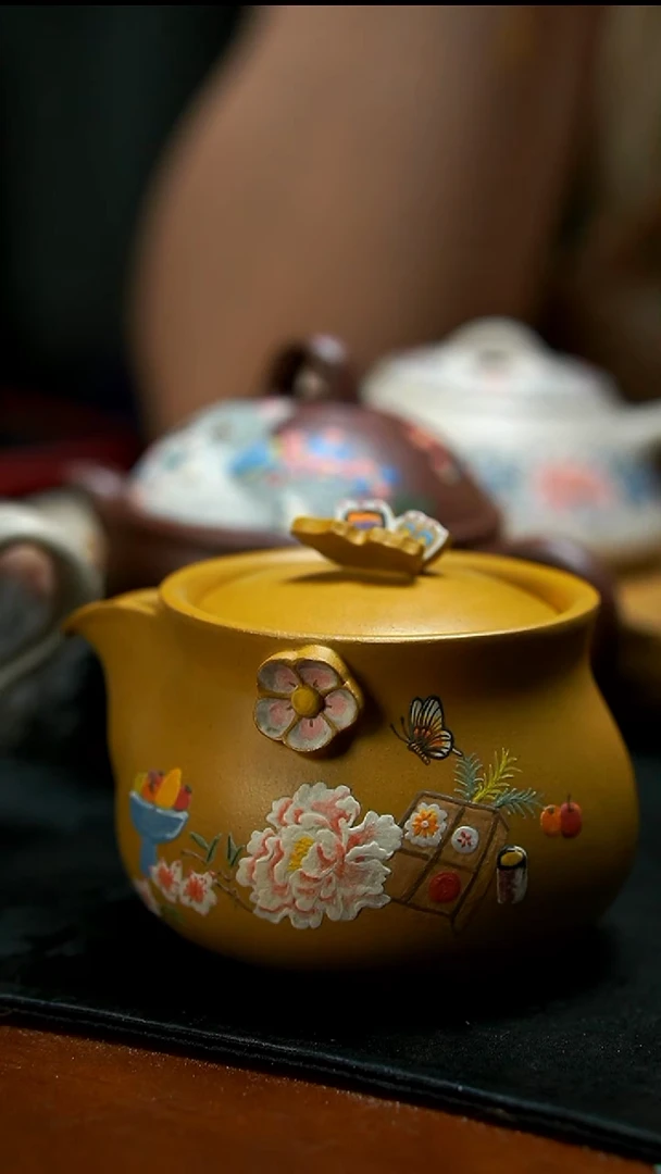 茶壶紫砂黄金段清供宝瓶壶