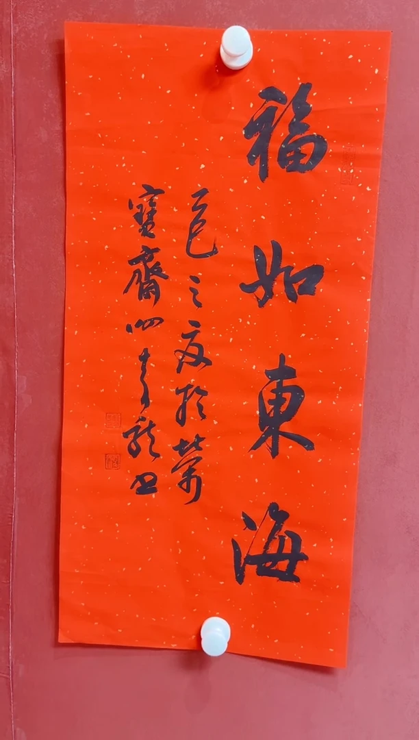 书法谢老师     画芯68*34