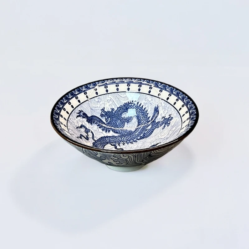 【仅直播间】青花小龙碗以直播间展示为准复古陶瓷主人杯工艺品摆件