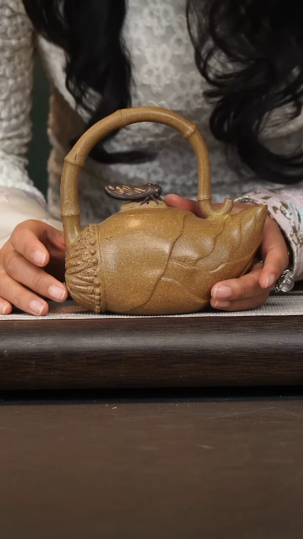 茶壶紫砂高建芳/段泥/知足常乐/400c