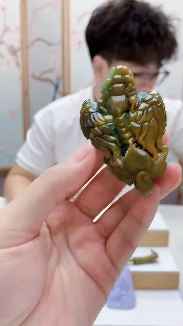 未镶嵌定制翡翠4688lr-毛货挂件97