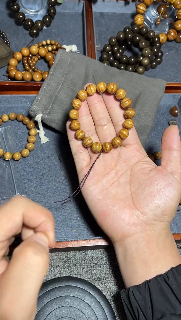 金丝楠手串/手链1.2药香老料水波纹168