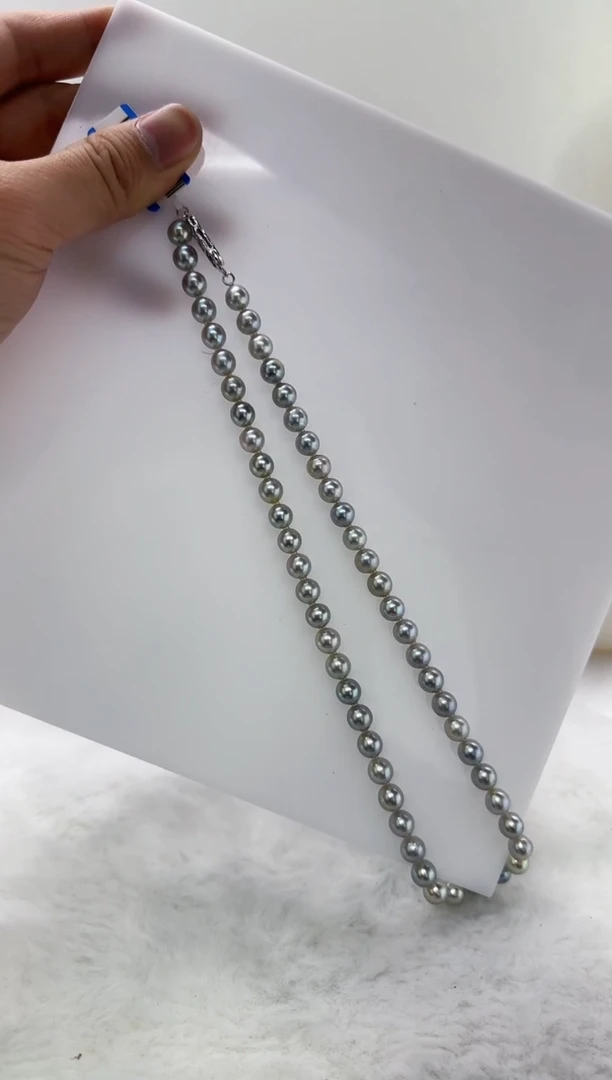 【闪购商品】海水珍珠DA未镶嵌t913 灰珠串7