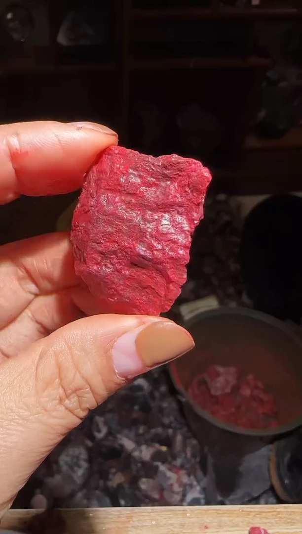 天然辰砂朱砂毛料74