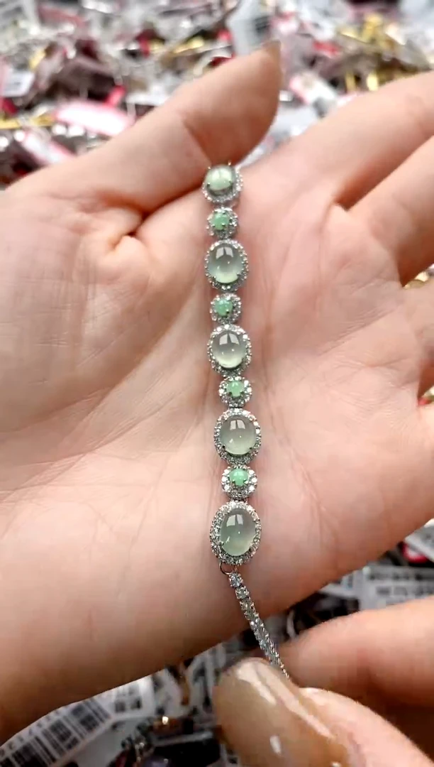 【闪购商品】翡翠戒指银S925镶嵌999999   3