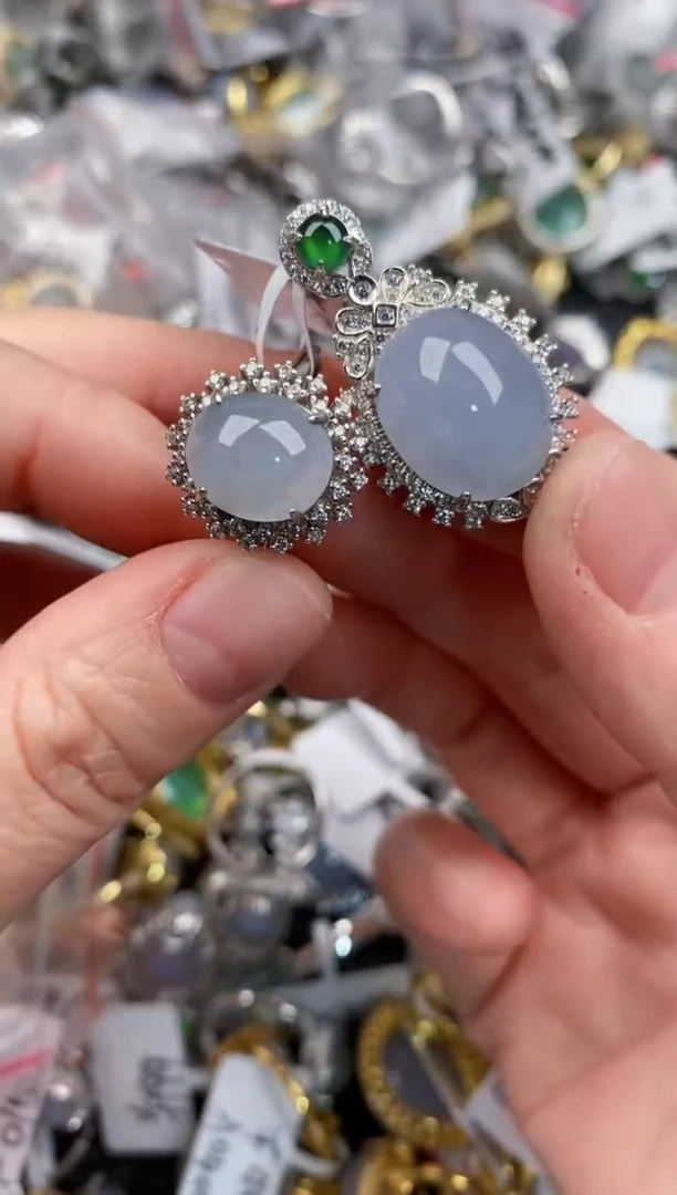 银S925镶嵌戒指翡翠888             5