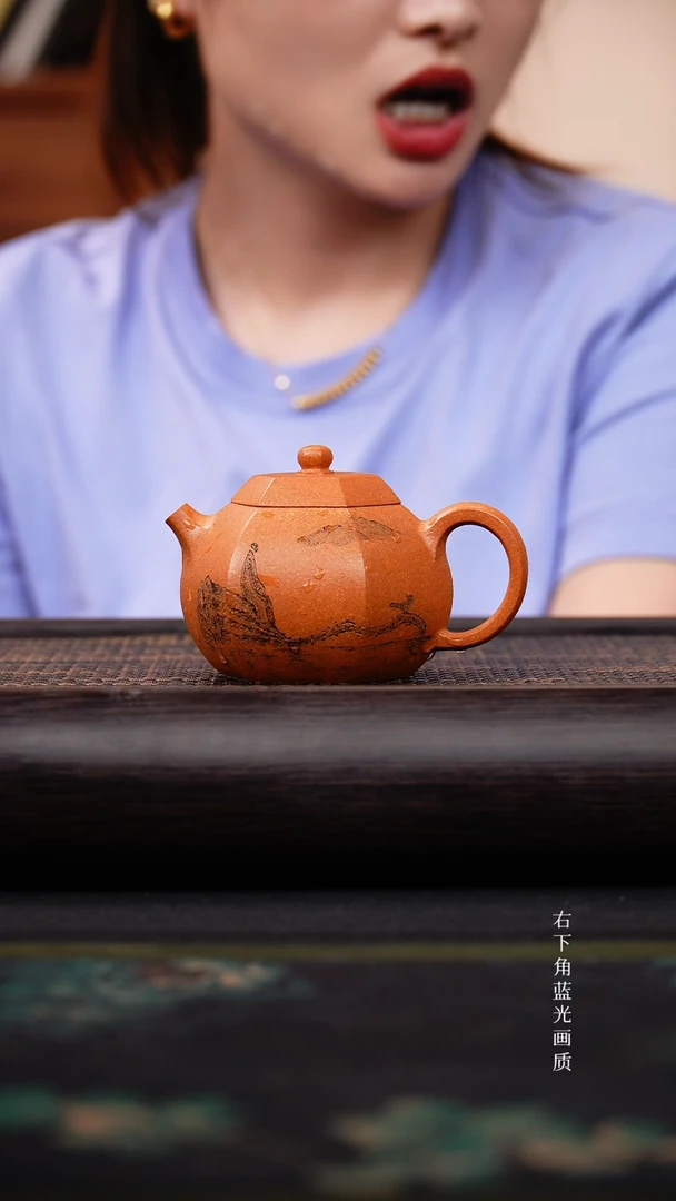 茶壶紫砂六方文旦