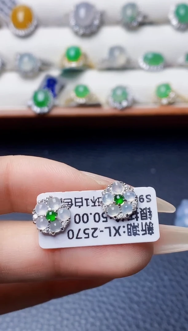 银S925镶嵌戒指翡翠0521