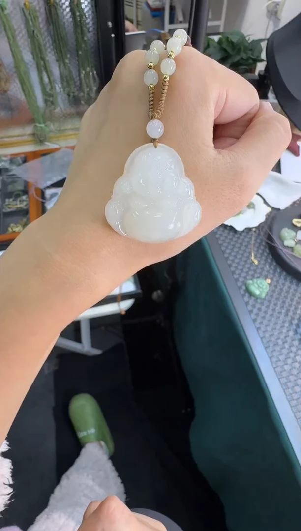 【闪购商品】和田玉颈饰未镶嵌35白玉佛公