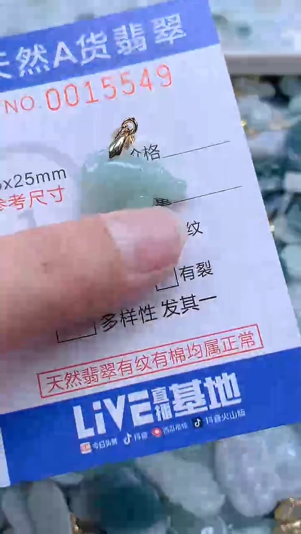 翡翠未镶嵌吊坠(不含链)1