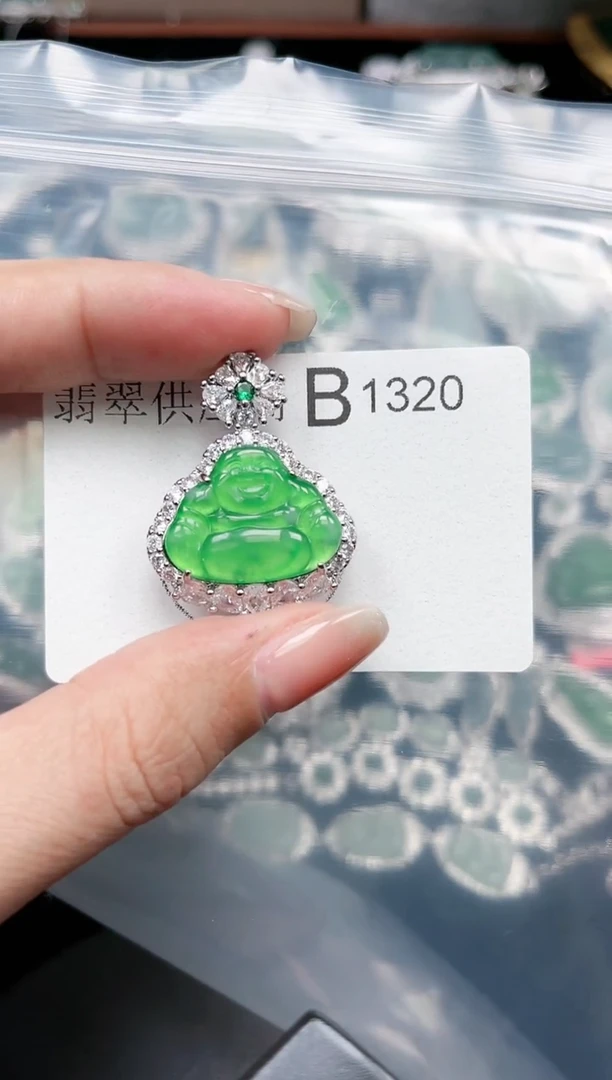 【闪购商品】翡翠颈饰未镶嵌赠皮绳1320