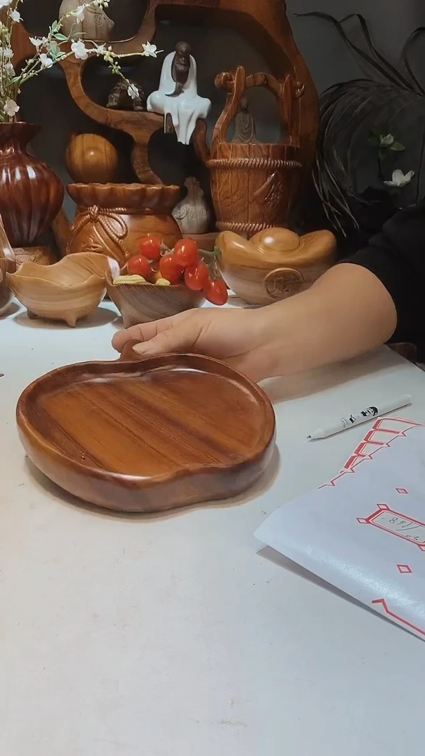 香樟木A34苹果盘/尺寸