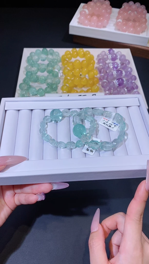 未镶嵌手链萤石1213.8绿萤石手串 多样性发其一