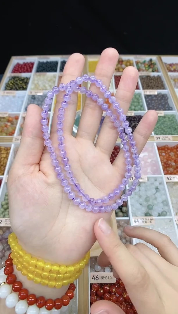 【闪购商品】水晶手串未镶嵌薰衣草多圈