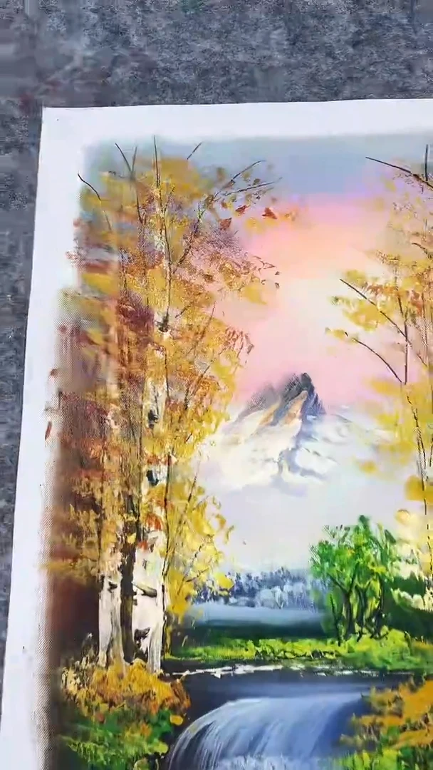 国画油画梅清-30x40-风景-带书